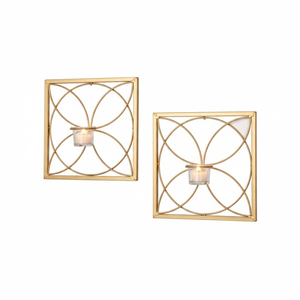 Set Of 3 Golden Iron Wall Sconce <b>Candle</b> Holder <b>Hanging</b> Metal Tealight <b>Candle</b> Holder For Home Decor Living Room Party Wall Accent - Product Image 3