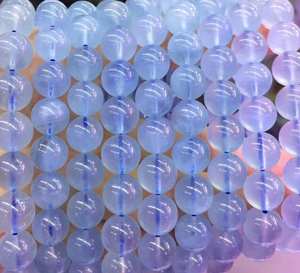 Cuentas de piedras preciosas de aguamarina azul natural sin tratar, cuentas redondas sueltas, medio hilo para la fabricación de joyas, manualidades DIY - Product Image 5