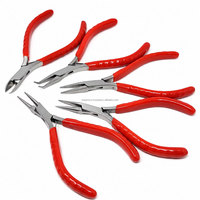 Pince multifonctionnelle pour bijoux, 5 pouces, en acier inoxydable, à bec rond, pour couper les fils, pour la fabrication de bijoux faits à la main