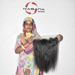 Extensions de cheveux humains vietnamiens à cuticules alignées, frontal 13*4, double trame, non traités, sans ondulation profonde - Product Image 4