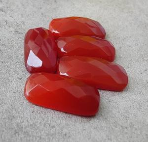 Ónix Rojo Natural, Corte Rectangular Grande, Forma de Cojín, Parte Posterior Plana, Calibrado, Gema Suelta para Joyería - Product Image 2