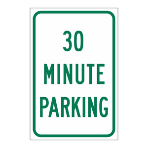 Panneau de signalisation routière pour stationnement de 30 minutes, résistant aux intempéries, pour intérieur/extérieur, par Brady - Product Image 2