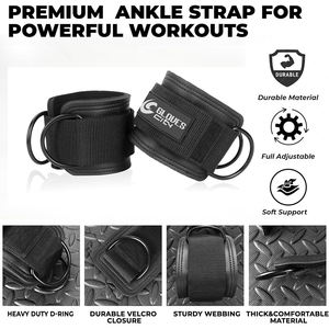 Correas Ajustables Acolchadas para Tobillos con Neopreno/Nailon para Máquinas de Cable - Soporte para Tobillos y Ejercicios de Piernas/Glúteos por GLOVES City - Product Image 2