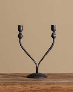<b>Brass</b> <b>Candlestick</b> <b>Holder</b> Classic Design Heat Resistant Home Decoration Metal Candle <b>Holder</b> with White Candle on Table - Product Image 5