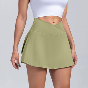 Jupe de tennis respirante pour femme, extensible dans les 4 sens, avec logo sur la taille avant, anti-humidité, en Spandex/Nylon écologique – Grande Vente - Product Image 6