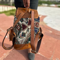 Sac à dos fait main en cuir Jacquard Offre Spéciale sac à dos en cuir véritable unisexe multi-usage nouveau sac Design Vintage produit en vrac en gros