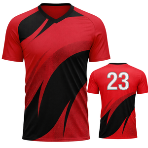 Camiseta de Fútbol Ajax Roja y Negra, Transpirable, Absorbente de Humedad, para Entrenamiento Deportivo, Uniforme de Equipo para Hombre y Mujer - Product Image 1