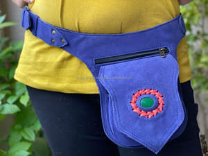 New Classic Handmade Real Genuine Leather Waist Bag with Adjustable <b>Belt</b> Unique Western <b>Festival</b> Fanny Pack Hip Waist Thigh Bags - Product Image 4