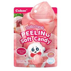 Cokoc Peach Bliss Caramelo de Goma Pelada Suave con Sabor a Melocotón Jugoso 75g - Product Image 1