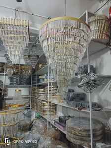 Lámpara Colgante Moderna de Lujo, de Cristal Transparente Cuadrado, Estilo Nórdico, Dorada, para Sala de Estar, Vestíbulo de Hotel, Villa, Decoración de Techo Alto - Product Image 3