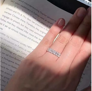 แหวนเพชร 9K 14K 18K เพชรเลี้ยงในห้องปฏิบัติการ ทรงเหลี่ยมมรกต แหวนหมั้น แหวนนิรันดร์ - Product Image 2