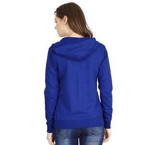 2025 New Arrivals Wholesale Women Winter Clothing Full Sleeve Drawstring Sweatshirts Fashion Women Blank <b>Zipper</b> Crop Top Jumper - Product Image 6