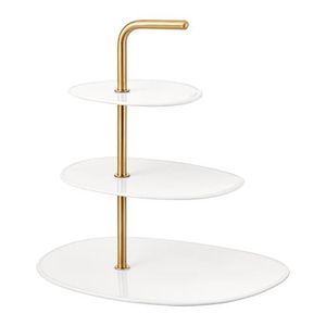 Classic 3-Tier Cake Stand with Wooden <b>Frame</b> and Cake Knife Non-Stick & Eco-Friendly for Desserts Cupcakes & Bakery Items - Product Image 3