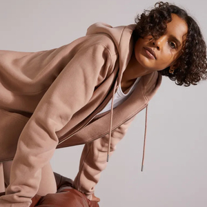 Sweat à capuche zippé pour femme, personnalisable OEM, en polaire premium, avec logo imprimé et nouveau design élégant, vente en gros - Product Image 4