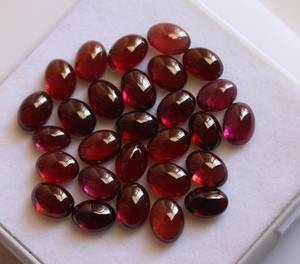 Cabujón de Granate Ovalado Natural de Alta Calidad, Piedra Preciosa Suelta, Cuentas Facetadas, Hermosa Joyería para Anillos, Piedra Natural Pulida con Reverso Plano - Product Image 4