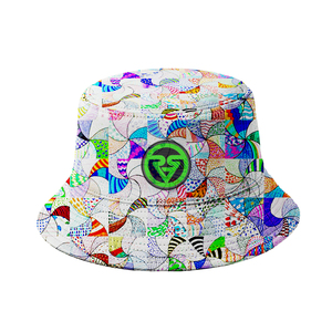 Casquette de soleil unisexe personnalisable avec logo, motif abstrait dessiné à la main, coloré, par sublimation, style streetwear tendance - Product Image 6