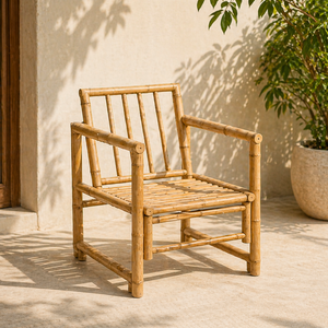 Chaise de plage en bambou naturel de haute qualité, pliable, style bohème vintage, pour extérieur, jardin, chambre, fabriquée au Vietnam - Product Image 4