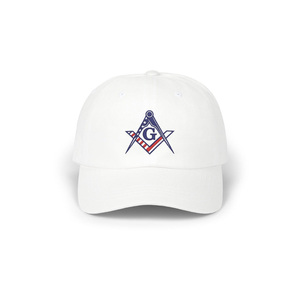 Gorra de béisbol de algodón con bordado de la bandera estadounidense, estilo patriótico, para maestro masón de la Blue Lodge. - Product Image 1