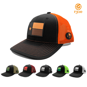 Gorras Trucker con Parche de Goma con Logotipo Multicolor, Gorras de Malla con Parte Trasera de Algodón y Poliéster para Hombre, Ropa de Trabajo, Fábrica de Vietnam - Product Image 1