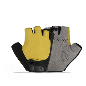 Genuine Leather Cycling Gloves PU Synthetic Leather Silicone Grip Non-Slip Butter Fly Mesh for Sports Shock Absorbing Riding - Product Image 5