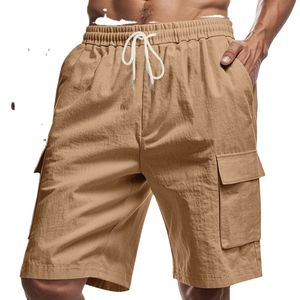 Pantalones Cortos de Trabajo Americanos Multibolsillos Más Vendidos 2026 para Hombre, Pantalones Deportivos Casuales de Lino Sueltos, Pantalones Cortos Rectos con Logotipo Personalizado para Unisex - Product Image 1