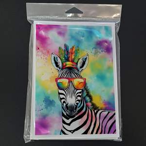 Whimsical A7 Size <b>5x7</b> New Hippie Animal Zebra Blank Note Cards Pack of 8 with <b>Envelopes</b> Greeting Cards - Product Image 3