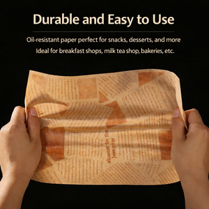 Papel Antigrasa de Grado Alimenticio al por Mayor para Envolver Hamburguesas, Resistente a Grasa y Aceite, Impresión Personalizada y Marca Privada - Product Image 4