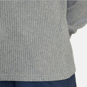 Pull en maille côtelée gris pour homme, col rond, manches longues, coupe classique, vêtements d'automne, sweat-shirt à manches longues - Product Image 5
