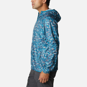 Men Printed Windbreaker <b>Jacket</b> <b>Lightweight</b> Hooded Waterproof <b>Running</b> <b>Jacket</b> Outdoor Sports ZipUp Rain Coat Custom Logo Wholesale - Product Image 5