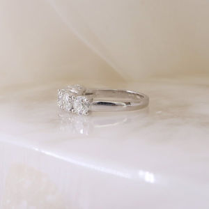 IGI Lab Grown Brilliant Cut Diamond Vintage 14k Jaune Trois Pierre Réglage De Mariage/Bague De Fiançailles Unisexe Or Blanc Fin - Product Image 2