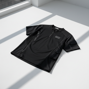 T-shirt de compression pour homme, coupe classique, 100% coton, anti-rétrécissement, manches courtes, décontracté, avec maintien abdominal pour le sport - Product Image 5