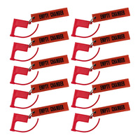 Drapeau de sécurité haute visibilité pour chambre vide avec étiquette d'avertissement pour accessoires de sécurité de tir en extérieur, lot de 10