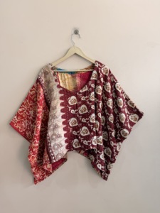 Top corto acolchado Kantha de estilo indio para mujer, hecho a mano, vintage, cómodo, blusa para mujer - Product Image 1
