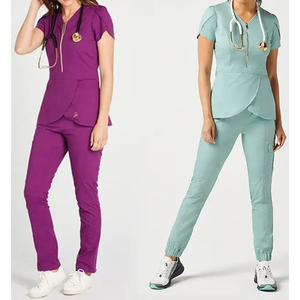 Nouvelle Collection : Tenues de Spa Élégantes pour Femmes – Ensembles de Blouses Médicales Tendance, Vente en Gros, Uniformes d'Infirmière Personnalisables à Manches Courtes pour Femmes - Product Image 3