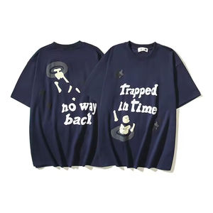 Custom 100% Cotton Made Puff Printing T-Shirt Good Quality Men Puff Printing T-Shirt Crew Neck Quick Dry Lightweight Men T-Shirt - Product Image 1