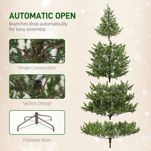 Albero di Natale Artificiale Sparse da 2,7 m con Supporto in Acciaio, 4306 Punte, per Decorazioni Natalizie Casa e Ufficio - Product Image 6