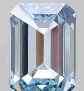 Diamant de laboratoire 2 carats, bleu vif fantaisie, taille émeraude, certifié IGI, clarté VS1, aspect naturel excellent, percé au laser - Product Image 2