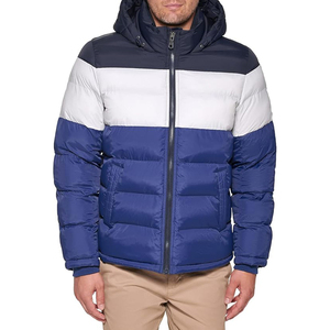 Men's Fashion Winter <b>Jacket</b> Customizable Stand Hood Warm <b>Padding</b> Solid <b>Waterproof</b> Puffer Bomber Wholesale Bubble Outdoor Coat - Product Image 4