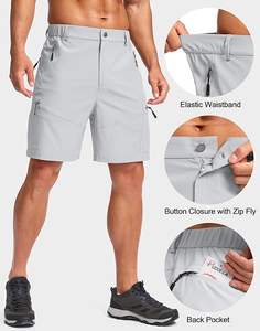 Pantalones Cortos Cargo para Hombre, Ligeros, para Senderismo, Viajes, Golf, Camping, Casuales, con 5 Bolsillos con Cremallera, 9"/7"/11" - Product Image 3