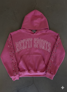 Sudadera con capucha y cremallera personalizada con serigrafía y pedrería, 100% algodón polar de alto gramaje, estilo urbano, la más vendida, con MOQ bajo - Product Image 1