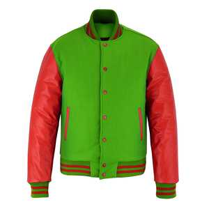 Chaquetas Varsity de invierno de cuero/lana, estilo moderno, para venta en línea a precio económico. - Product Image 1