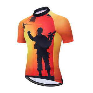 Maillot de cyclisme à manches courtes personnalisé avec impression graphique, respirant, en polyester, pour adultes, prix de gros - Product Image 1