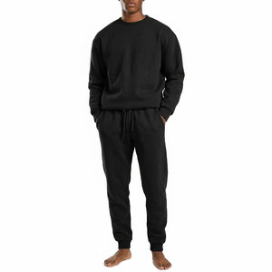 Conjunto de Sudadera con Capucha y Pantalones Deportivos Bordados 100% Algodón para Hombre, Ropa Deportiva Urbana, Novedad 2026 - Product Image 1