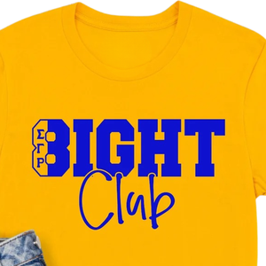 เสื้อยืด SGRHO Eight Club สีทอง ตัวอักษรกรีกแบบกำหนดเอง เสื้อยืดชมรมนักเรียน แขนสั้น คอกลม ลำลอง แฟชั่นฤดูร้อน สำหรับทุกเพศ - Product Image 2