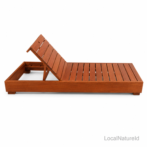 Tumbona Moderna de Madera Maciza para Exteriores con Cojín para Patio, Piscina, Playa y Ocio - Product Image 2