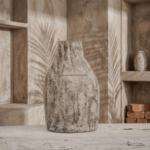 Vase de table en terre cuite rustique rouge Plano, pot en argile artisanal, urne décorative en céramique, vente en gros - Product Image 4
