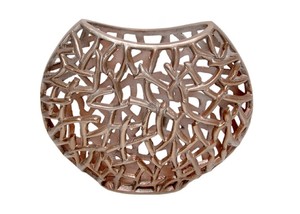 Vase hexagonal en aluminium avec revêtement en poudre, style Art déco, pour extérieur, jardin, maison, hôtel, décoration écologique - Product Image 2