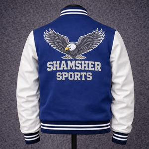 Blouson bomber tendance, manches écologiques, coupe ajustée, personnalisation avec votre propre logo, fabricant direct, fabrication de blousons universitaires. - Product Image 3