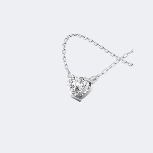 Collar con Colgante de Plata de Ley 925 con Diamante Cultivado en Laboratorio en Forma de Corazón para Mujer, Regalo Romántico de Aniversario, Certificado IGI SGL, 0.50ctw - Product Image 6