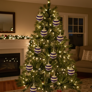 Boule de jonc de mer en fibres naturelles, décoration de Noël suspendue, ornement écologique pour arbre et espace festif, fabricant Kingcraftviet - Product Image 1